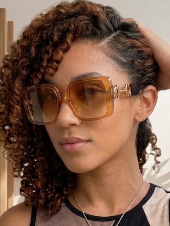 True Religion Accessories - True Religion Amber Gradient Oversized Square Sunglasses - NWT